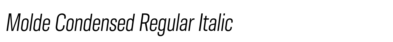 Molde Condensed Regular Italic
